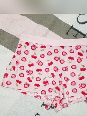 Juicy Couture Pink Cherry & Strawberry Sleep Shorts NWOT